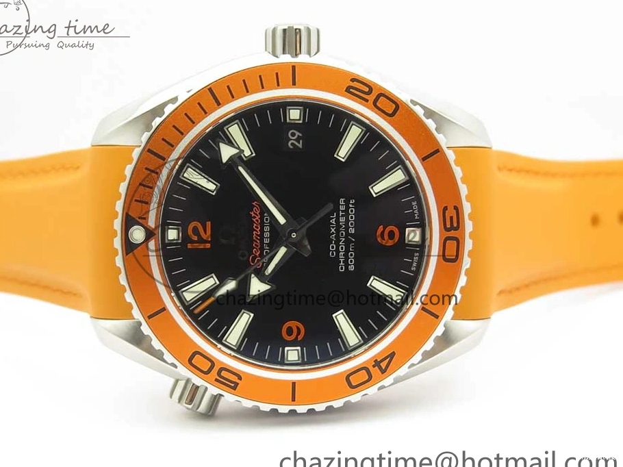 0317 Planet Ocean Professional Orange Bezel 42mm 1:1 VSF Best Edition on Orange Rubber Strap A8500 Super Clone Original 7947